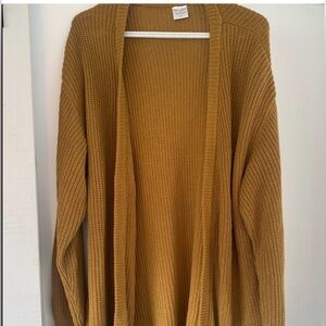 Jax and Lennon have Cozy Mustard Open-Front Sweater long size XL-XXL soft